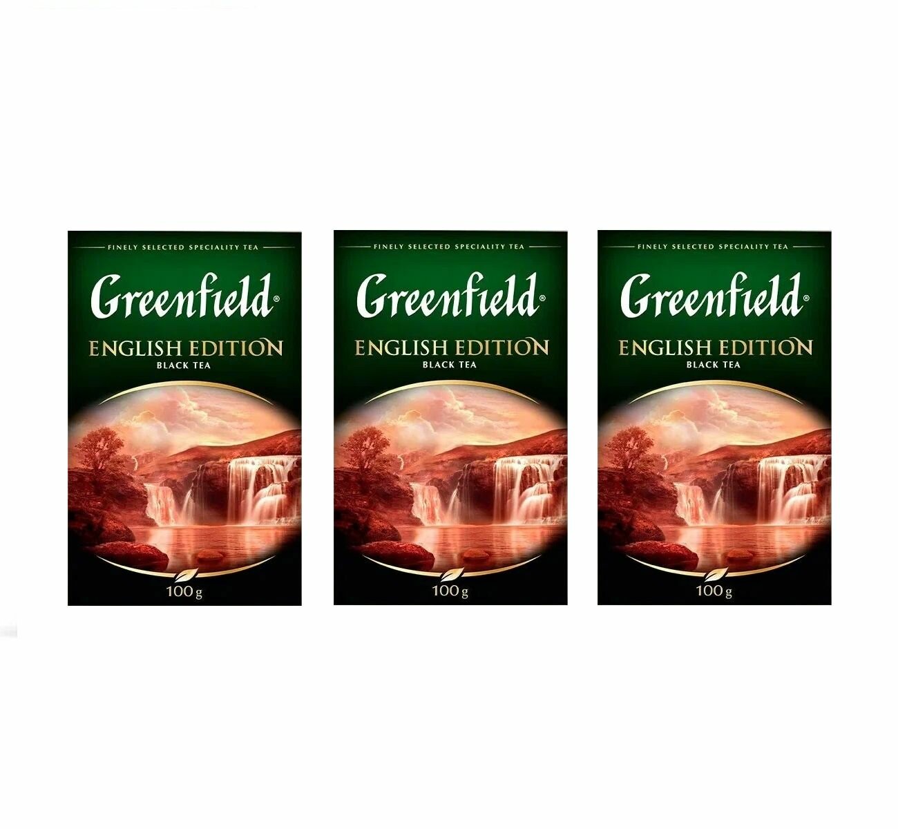 Чай черный Greenfield English Edition листовой 100 г х 3 упак