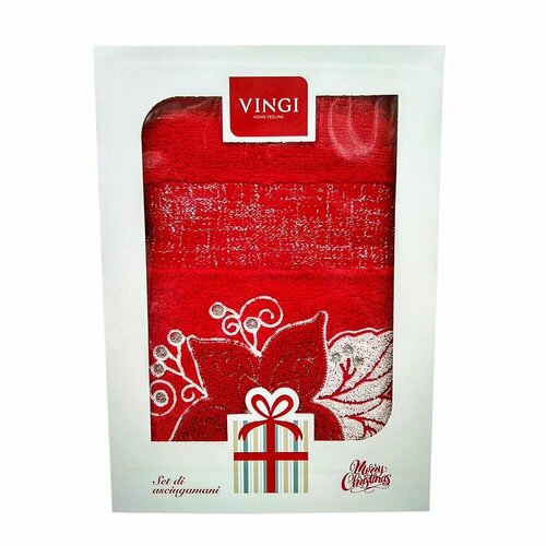 Набор новогодних банных полотенец 2 шт Vingi Ricami 4040₽