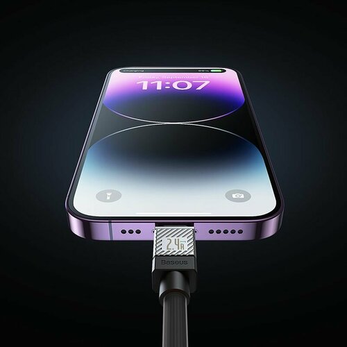 Кабель Baseus CoolPlay Series Fast Charging Cable USB to iP 2.4A 2m Black