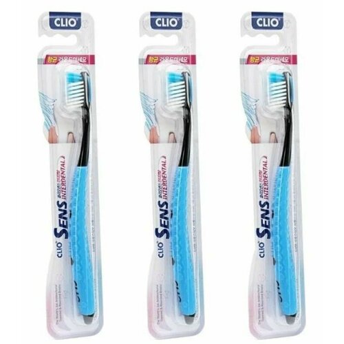 Clio Зубная щетка The Style White Ultra Soft Care Toothbrush, мягкая, 3 шт