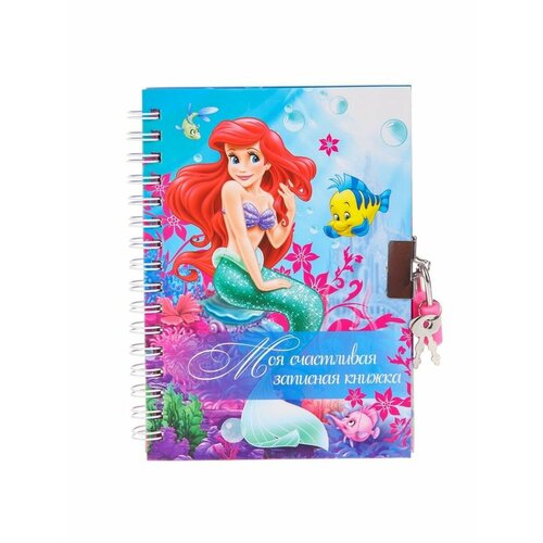 Записная книжка на замочке Моя счастливая записная книжка принцессы disney книжка с цветными мелками