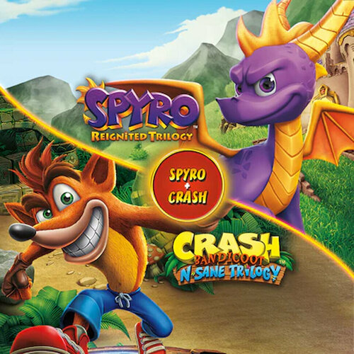 crash bandicoot n sane trilogy английская версия для ps4 Игра Spyro + Crash Remastered Xbox One, Xbox Series S, Xbox Series X цифровой ключ