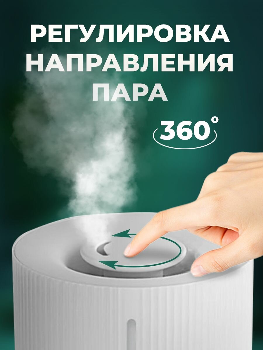 Увлажнитель воздуха для дома ультразвуковой настольный Classmark WJ23082106 Воздухоувлажнитель 5 л, 22 Вт, площадь увлажнения до 40м2, время непрерывной работы 20 часов, верхний дозалив, белый