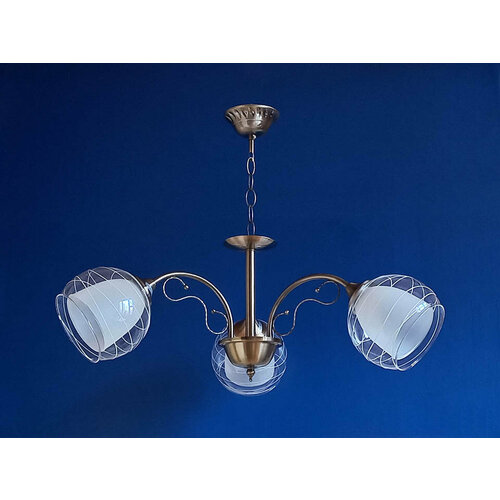 Люстра подвесная LS 457/3 цвет бронза