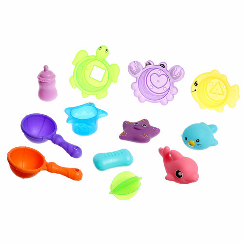 Набор игрушек для купания «Подводный мир», 11 предметов, микс набор игрушек для купания подводный мир 11 предметов микс