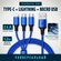 Кабель для зарядки телефона 3 в 1 KosKross Lightning, Type C, mic...
