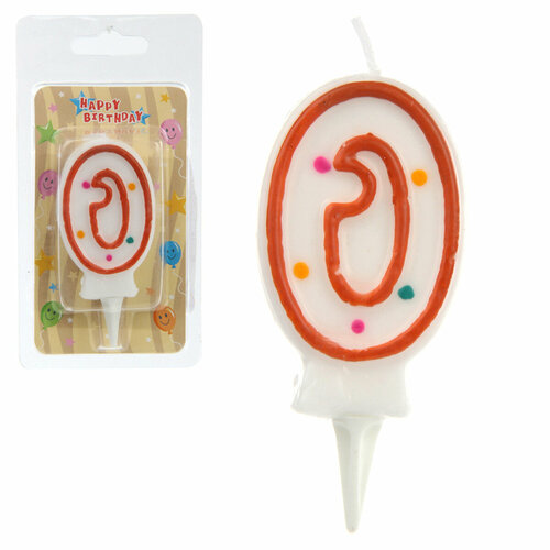 Свеча для торта цифра 0 Veld Co 284₽