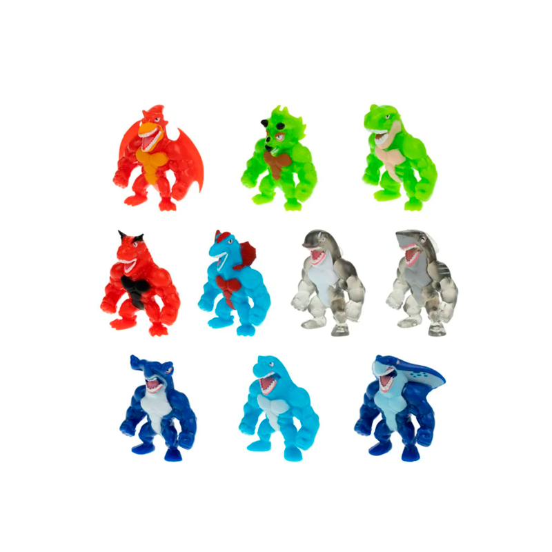 Игрушка-антистресс 1Toy Monster Flex Mini Dino и Shark 10 Видов в Ассортименте 14*105 см 1 шт
