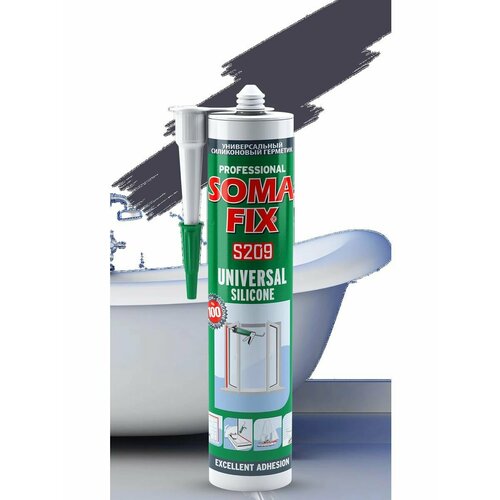 Герметик силиконовый универсальный 280мл / S209 антрацит