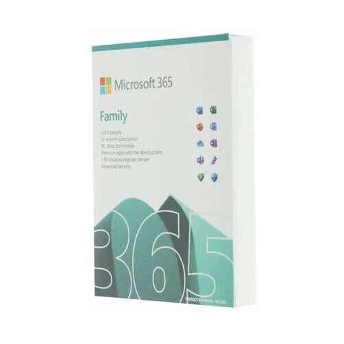 Офисное приложение Microsoft 365 для семьи 1 год (6GQ-01556)