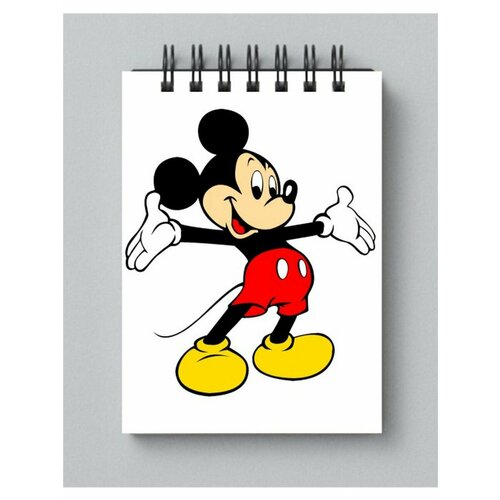 Блокнот Микки Маус, Mickey Mouse, А6 кружка в подарочной упаковке 220 мл mickey mouse микки маус дизайн 4 фарфор