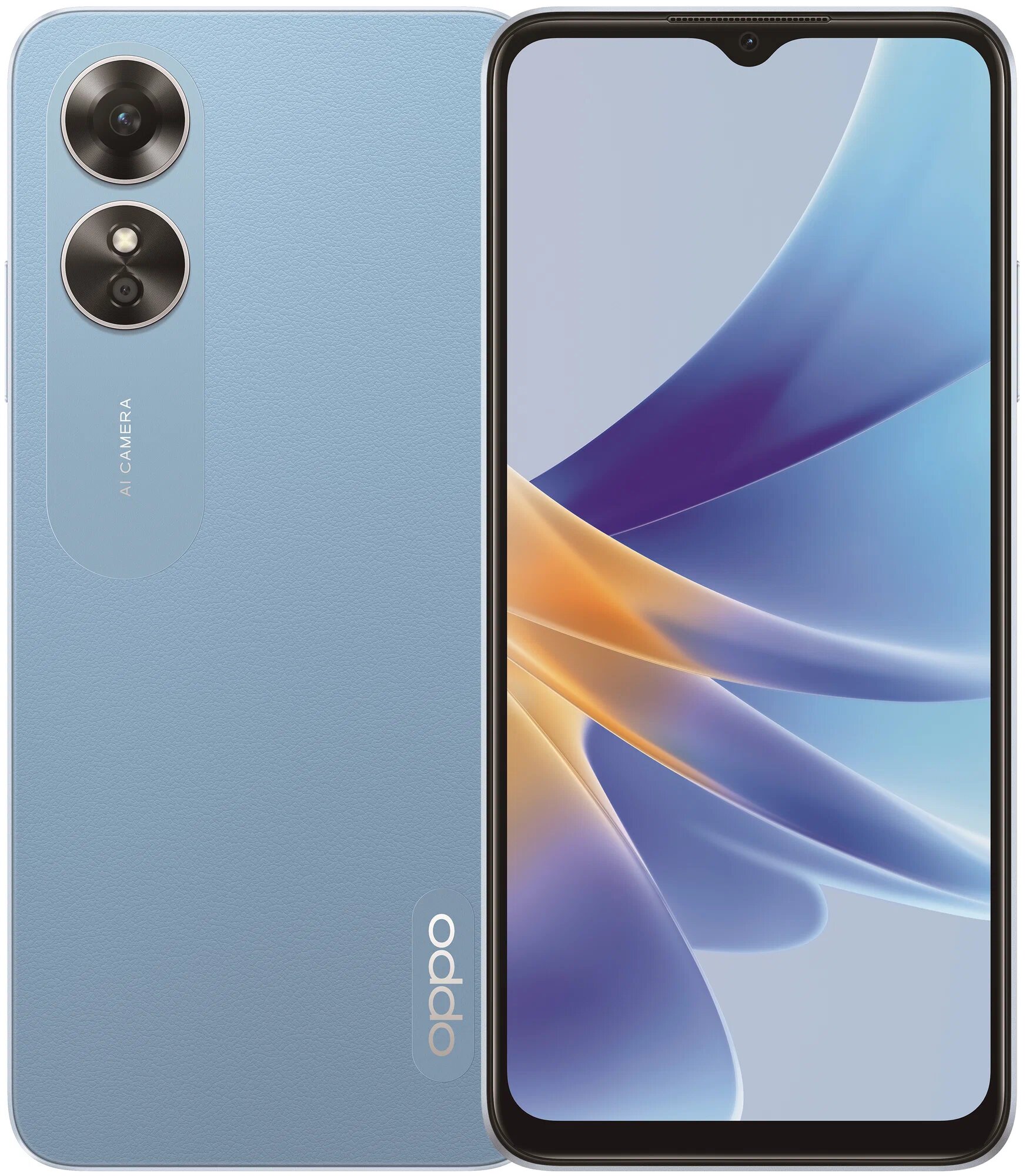 Смартфон OPPO A17 4/64 ГБ RU, Dual nano SIM, синий