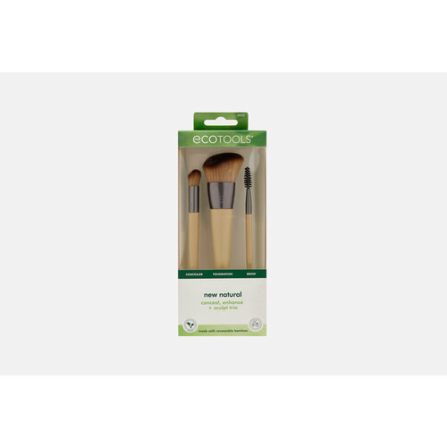 Набор кистей для макияжа EcoTools, New Natural Conceal, Enhance + Sculpt Trio 3шт