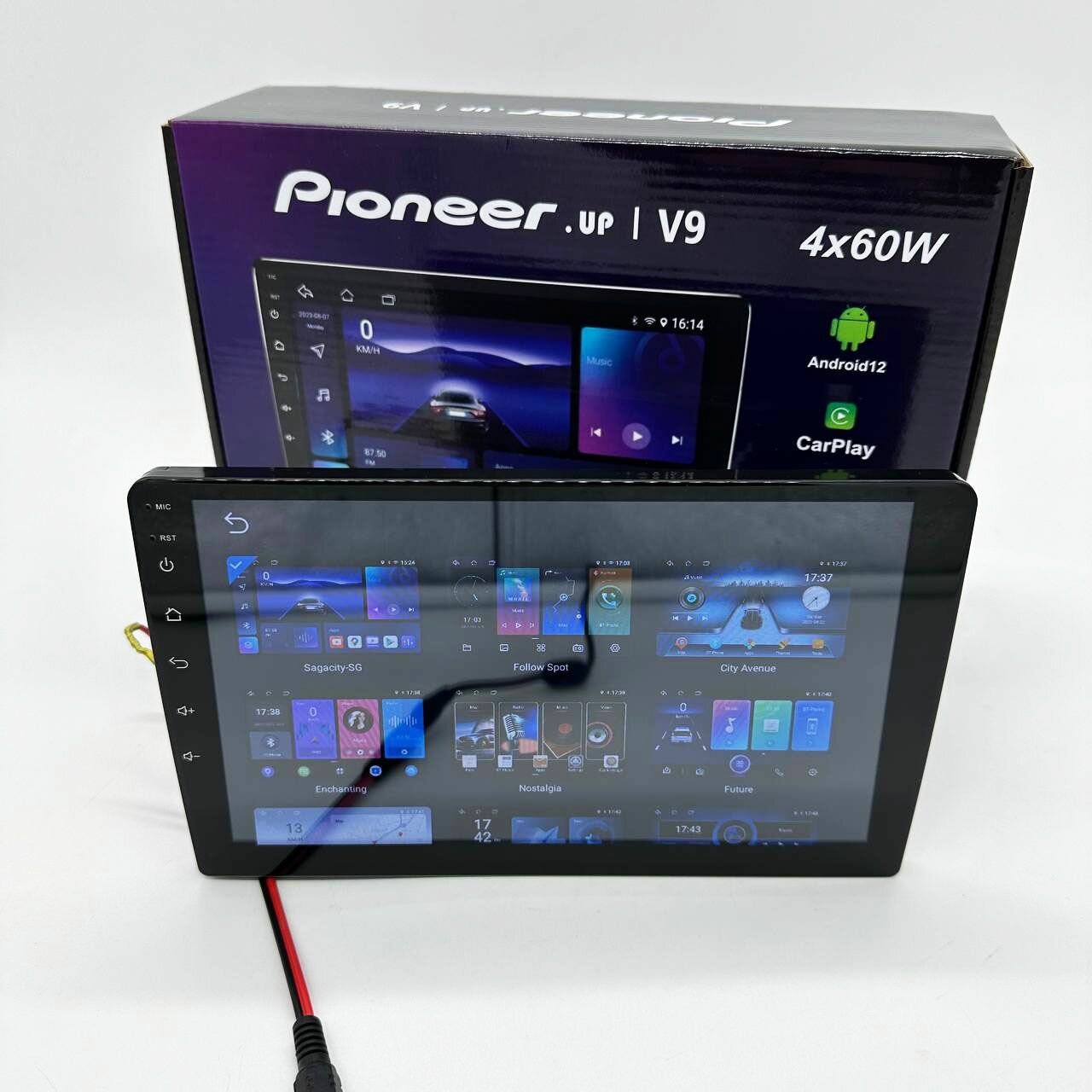 Автомагнитола универсальная Android Pioneer.up (9", 2/32 Гб, CarPlay, Wi-Fi, GPS, Bluetooth)