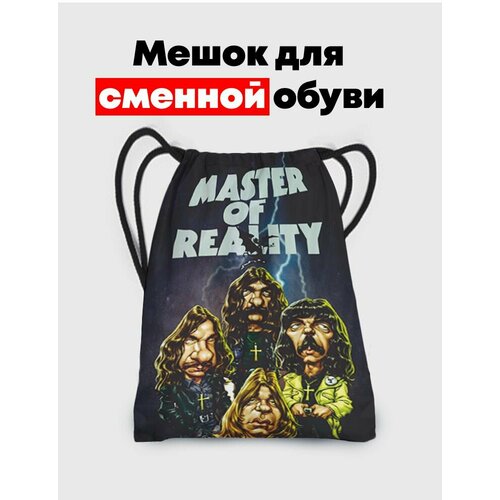 Мешок - сумка для обуви Black Sabbath - Блэк Саббат сумка для обуви coolpodarok аниме блэк рок шутер девушка на фоне черепа