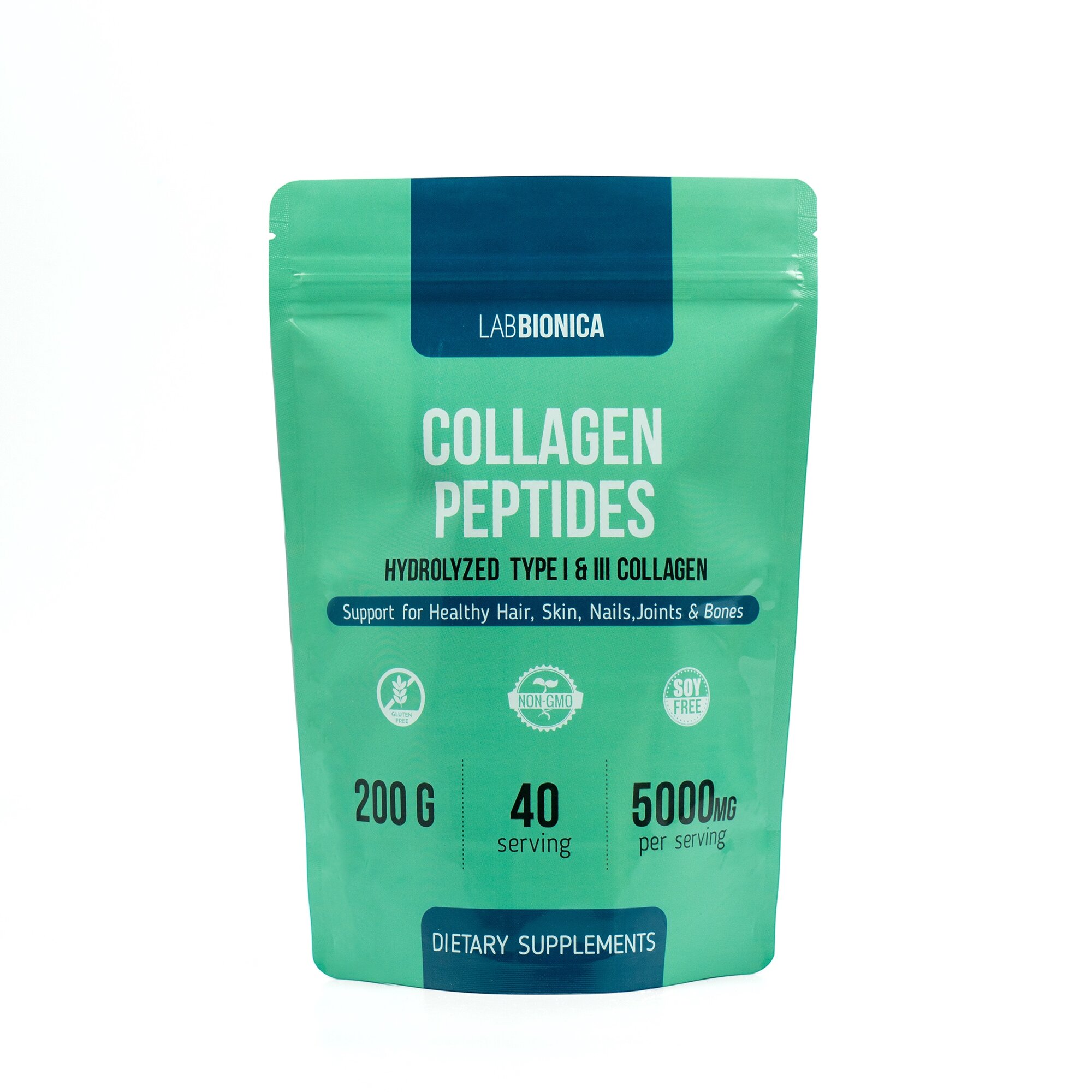 Коллаген говяжий гидролизованный 1 и 3 типа LABBIONICA, порошке 200 г