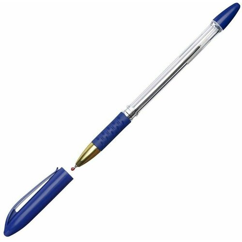 Ручка шариковая 05мм резиновая вставка синяя 2697 50 шт 960₽