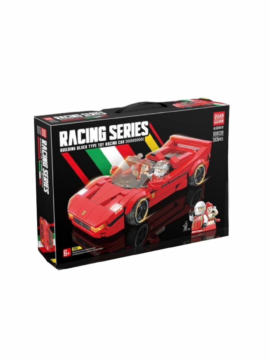 Конструктор Racing Series Спорткар красный с фигурками