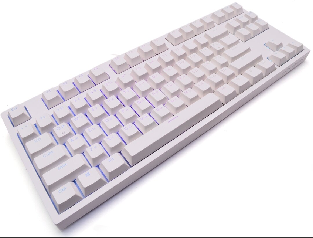 Игровая клавиатура Dark Project KD87A White Gateron Mechanical Cap Teal