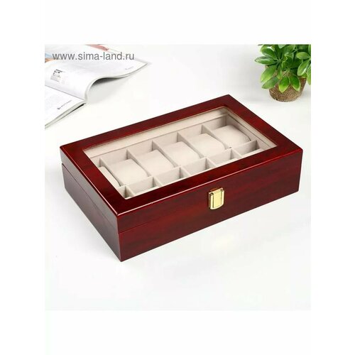 Шкатулка под часы Красно-коричневая лак 83х31х20 см 4530₽