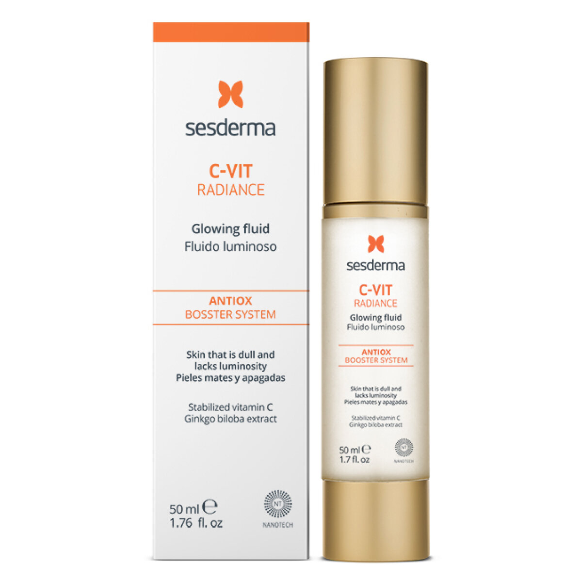 Sesderma C-VIT Крем флюид для сияния кожи лица на основе экстракта апельсина и витамина C, 50 мл