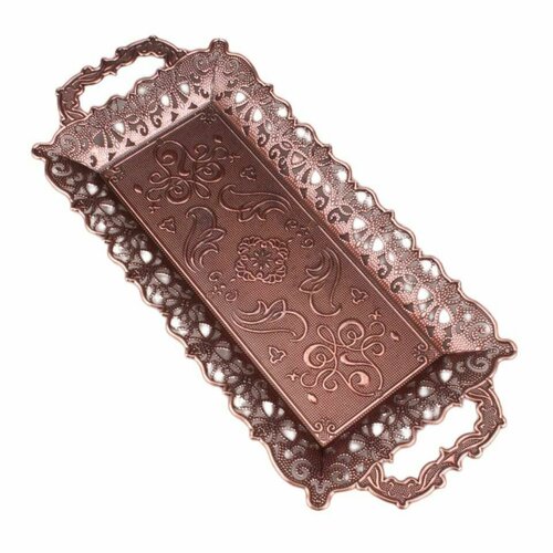 Поднос прямоугольный на 2 чашки, медь, Турция, 1 шт