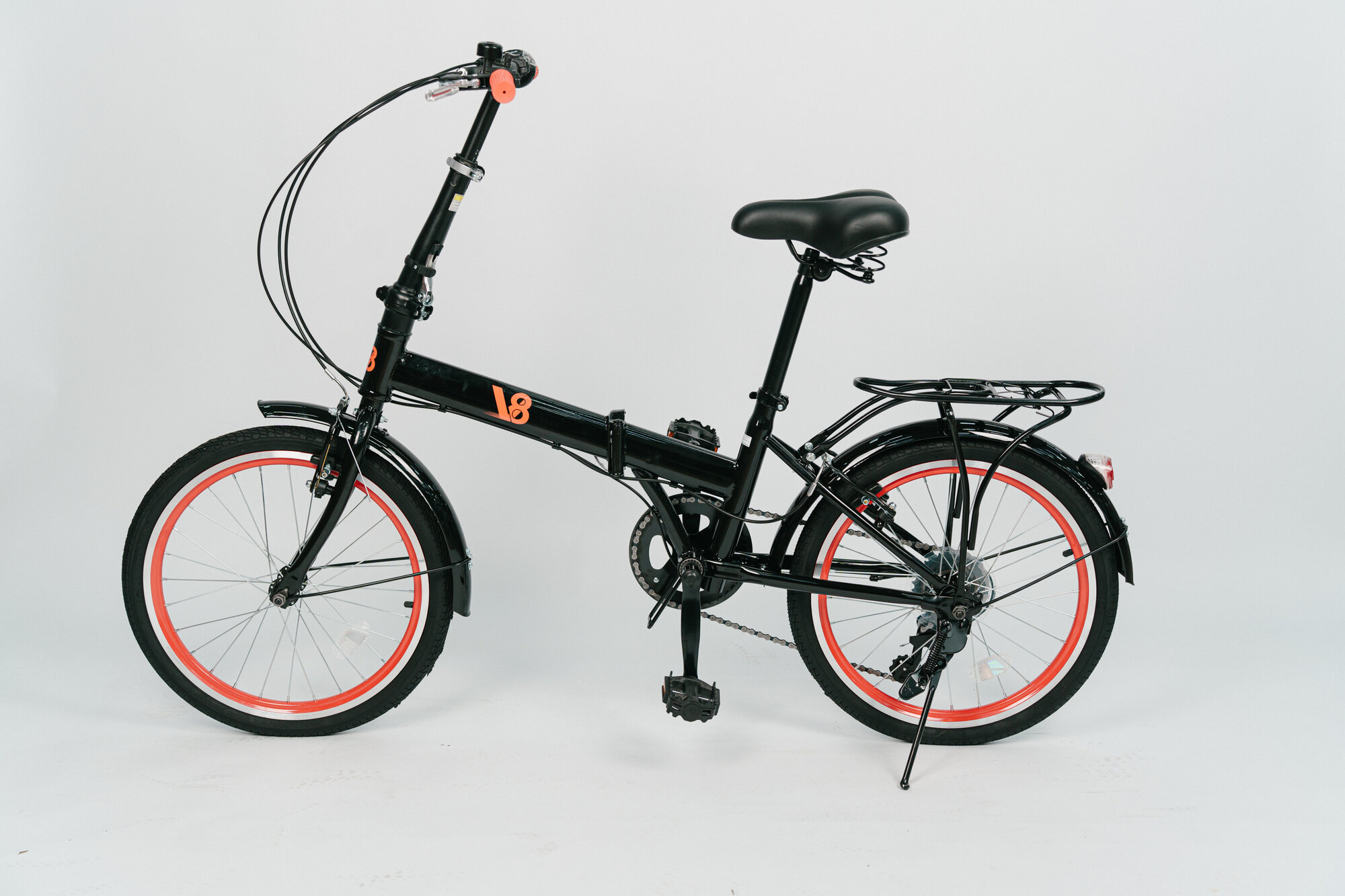 фото Велосипед складной V8 V-CF2012B 7 ск. 20" (черно-красный)