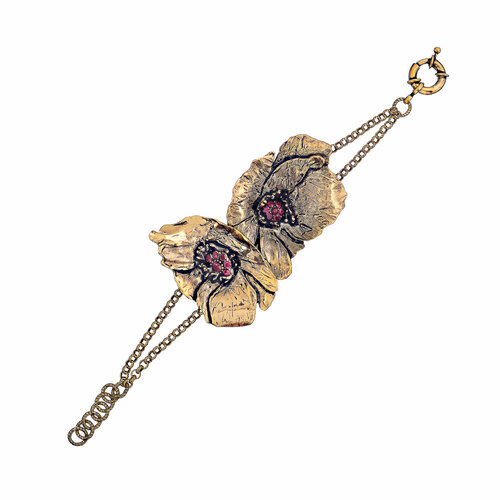 Браслет Alcozer & J, гранат, размер 21 см