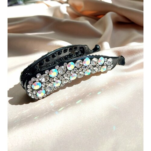 Красивая стильная переливающаяся Заколка банан 570₽