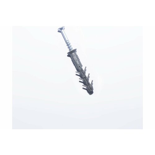 Крепежные системы мвис Дюбель с ударным шурупом (дюбель-гвоздь) 06x40 полипропилен потай с усами (уп. 100 шт) ДБМ0640П