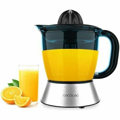 Электрическая соковыжималка для цитрусовых Cecotec Xqueeze Bullet Pro мощность 600 Вт пластиковый конус круглый сетчатый фильтр прецизионный рычаг непрерывная вытяжка система защиты от капель 1120700₽