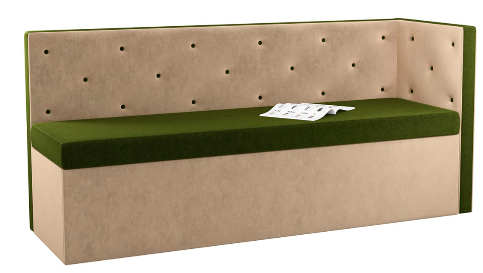 фото Прямой диван Салвадор Коричнево-Бежевый Экокожа, механизм Дельфин