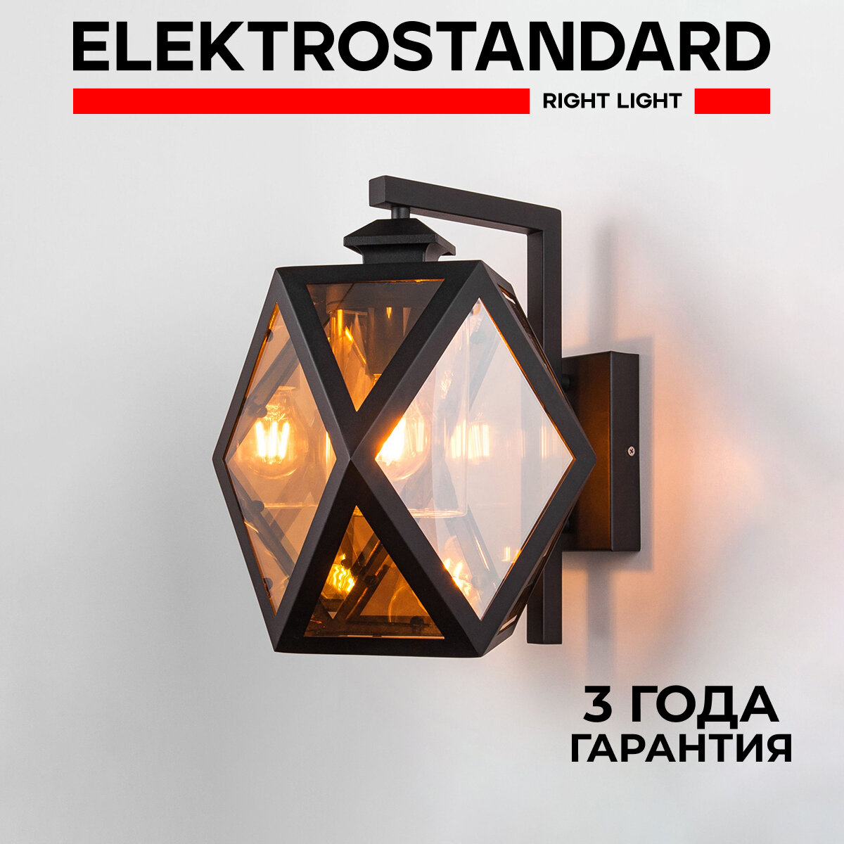 Настенный уличный светильник Elektrostandard Ambra 35133/D цвет черный IP33
