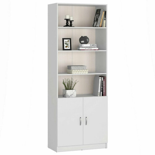 Шкаф для книг и документов 80 см МагМебель В33 белый 14530₽