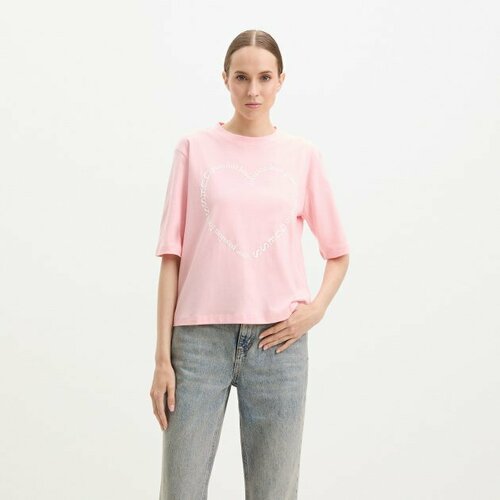 Футболка GUESS, размер 2XS, розовый