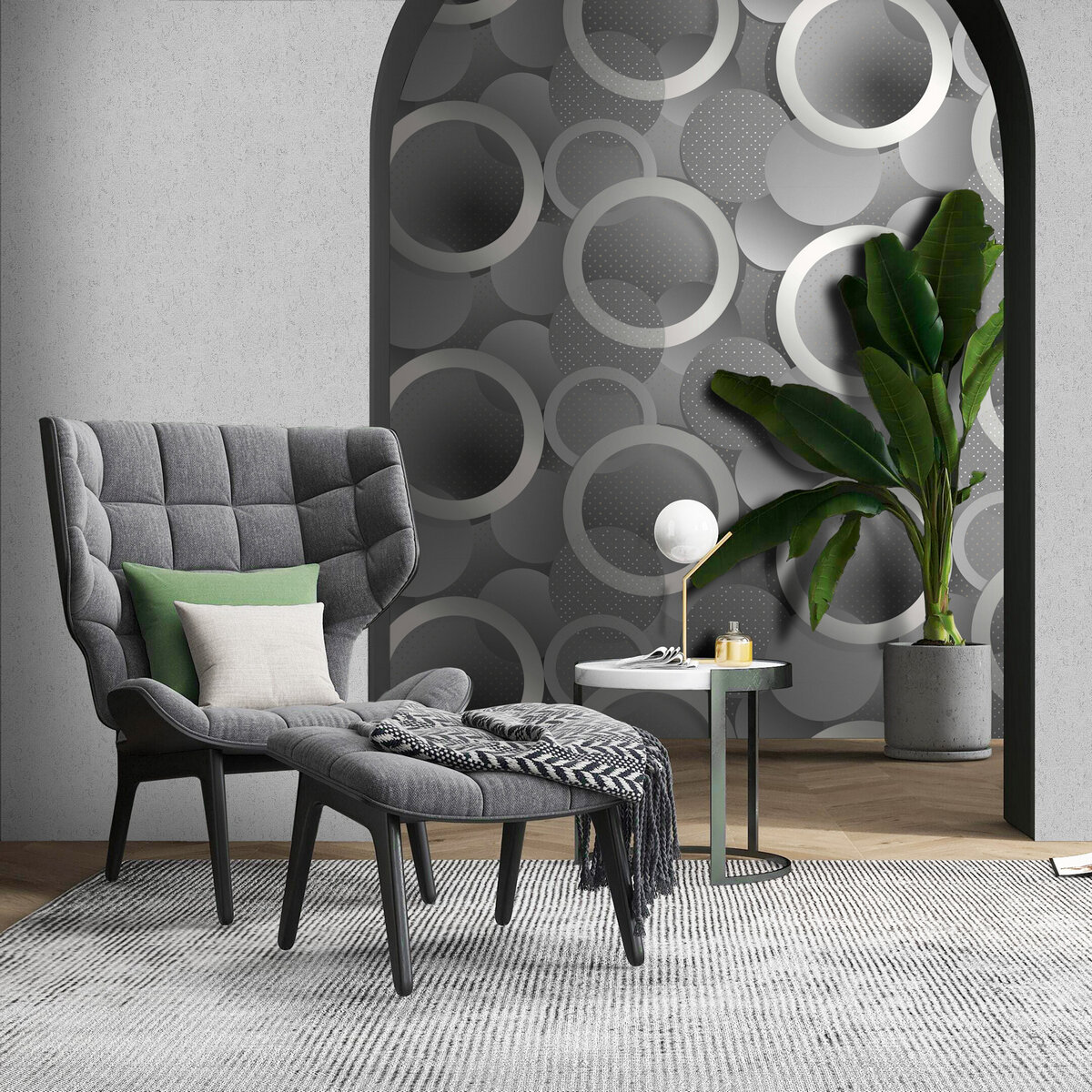 фото Обои антивандальные, винил горячего тиснение, моющиеся на флизелиновой основе Spectrum 1.06м х 10.05м, синий фон