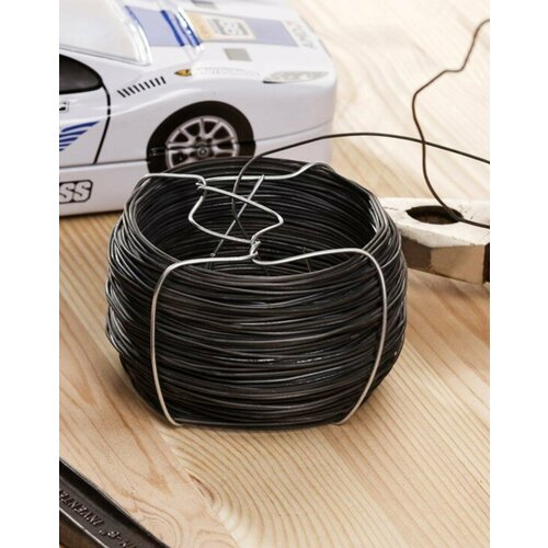 Проволока вязальная Clever Move, термически обработанная, черная 1,0 мм х 50 м