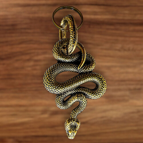 Славянский оберег, брелок JETTING, под рептилию, коричневый