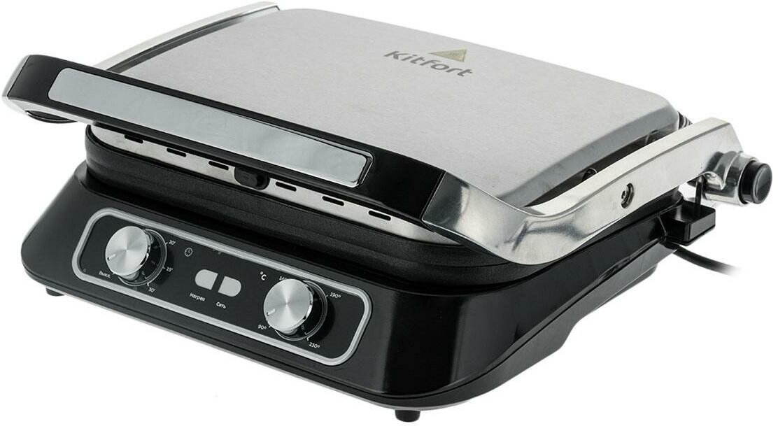 Гриль Kitfort KT-1652 мощность 2100 Вт антипригарное покрытие