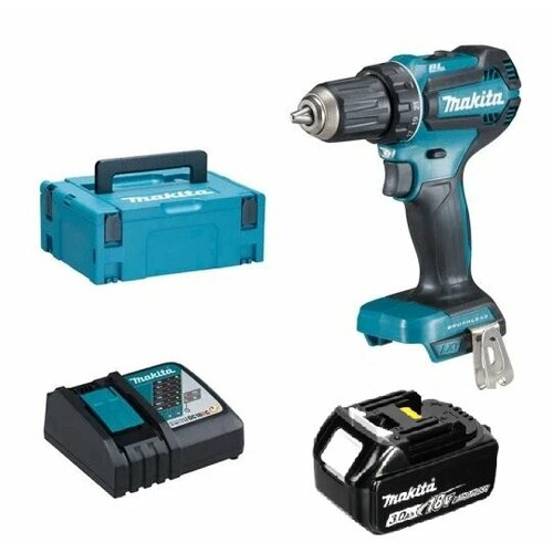 Аккумуляторная дрель-шуруповерт Makita DDF485RF в кейсе Makpac 2 BL1830 Dc18RC Makpac 2 31590₽