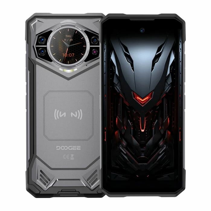 Смартфон DOOGEE S200, 12/256 ГБ, экран 6.72", АКБ 10100 мАч, Android 14, NFC, Gray