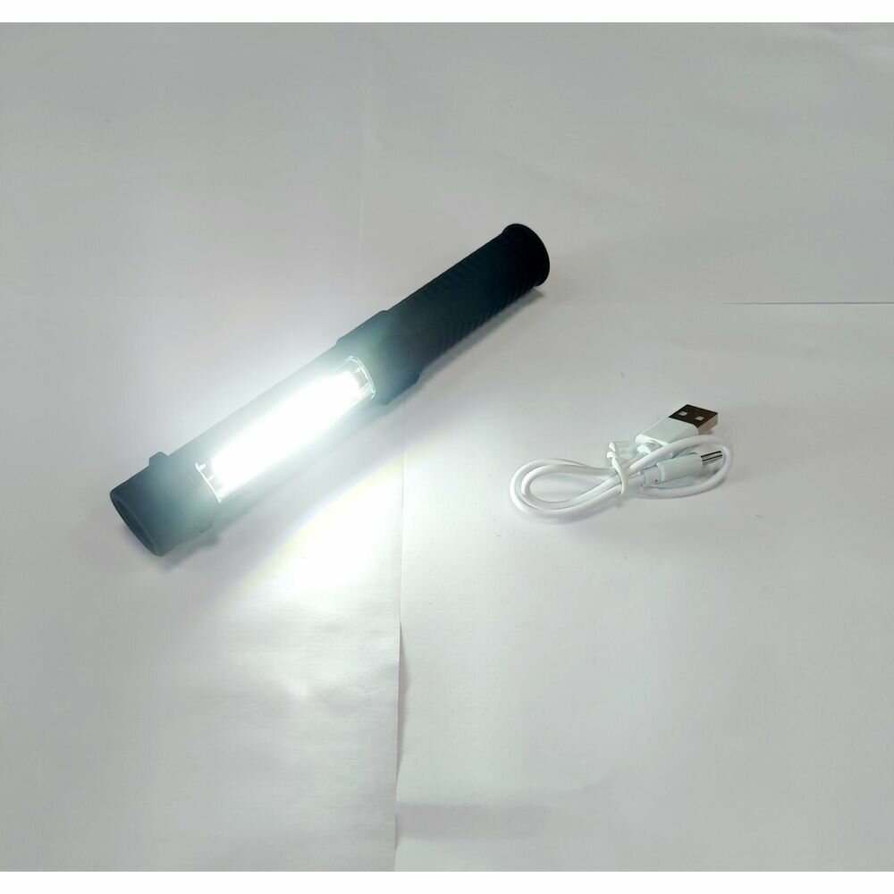 Фонарик LED, магнит, аккумулятор, зарядка USB