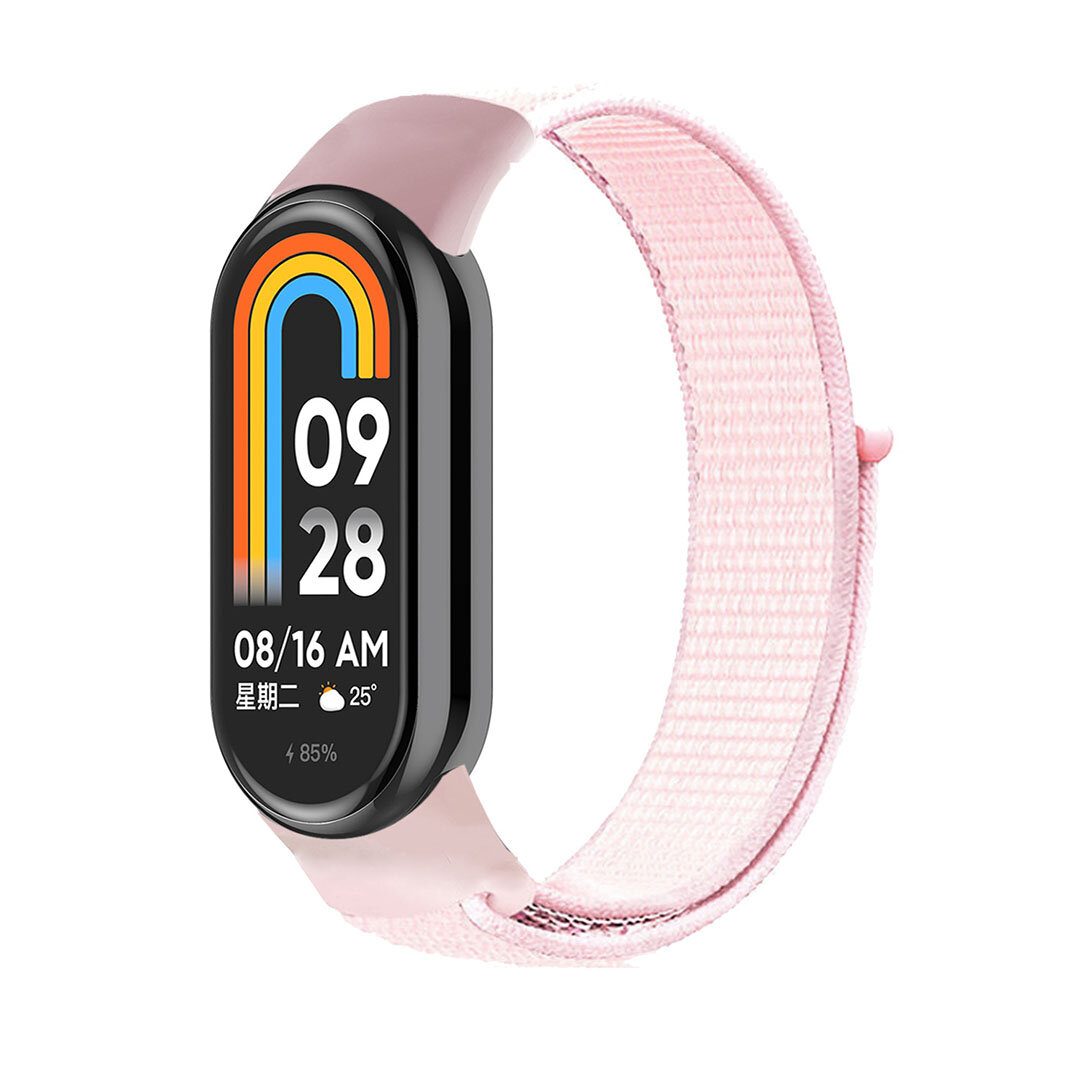 Нейлоновый ремешок для фитнес-браслета Xiaomi Smart Band 9 / Xiaomi Smart Band 8, 25 розовый