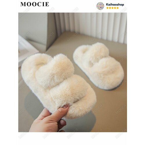 фото Тапочки moocie, размер длина стопы 18.5 см, white