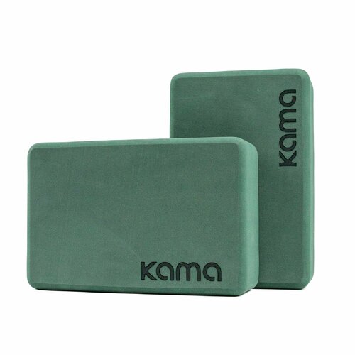 Блоки для йоги и фитнеса, Kama, 2 шт, изумрудные