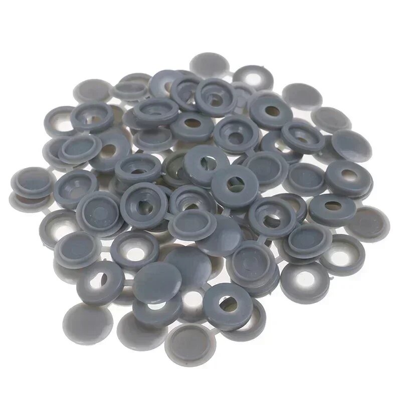 100 шт пластиковые колпачки с откидной крышкой 50pcs grey