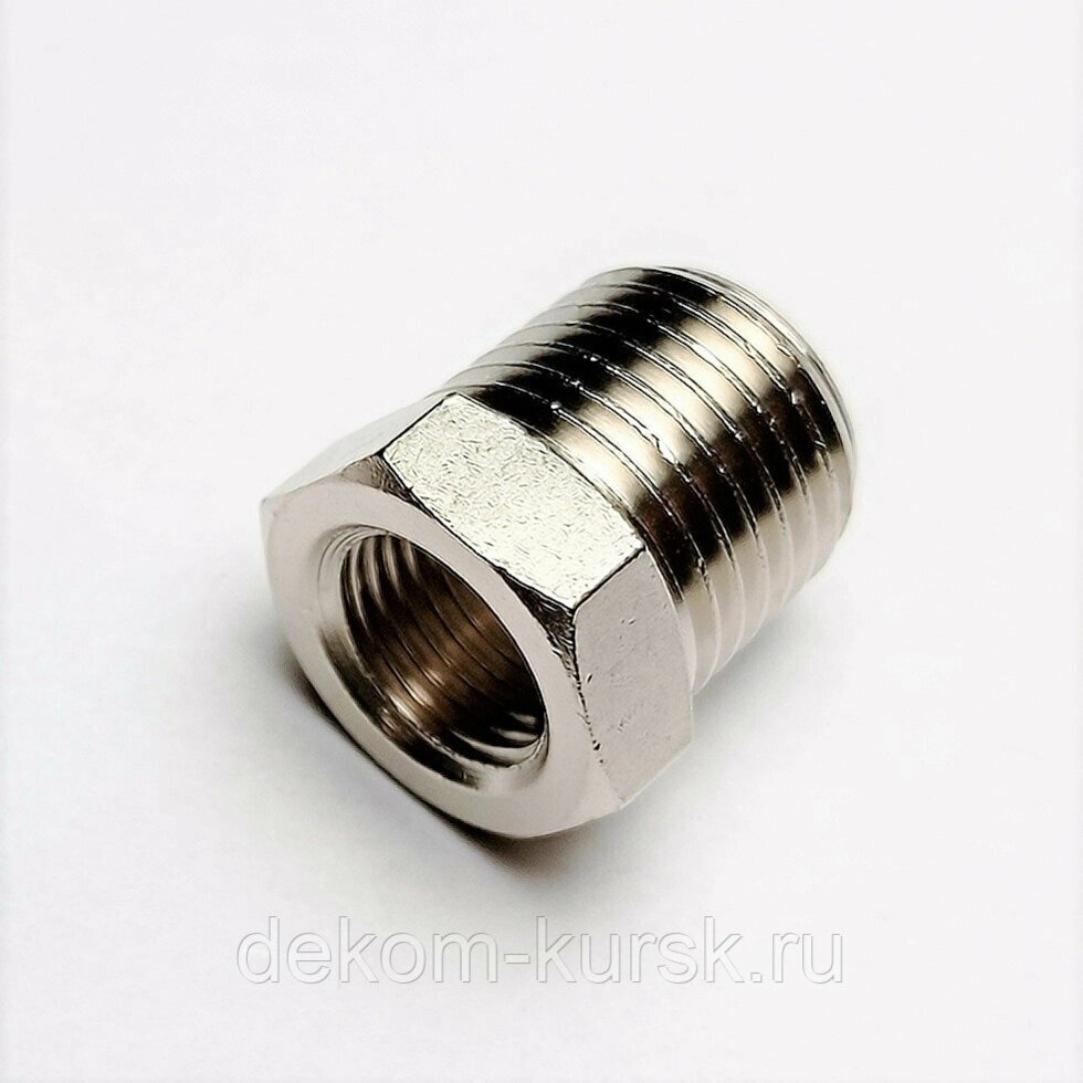 Фитинг пневматический Футорка 1/4"-1/8" Camozzi 2530 никелированная латунь