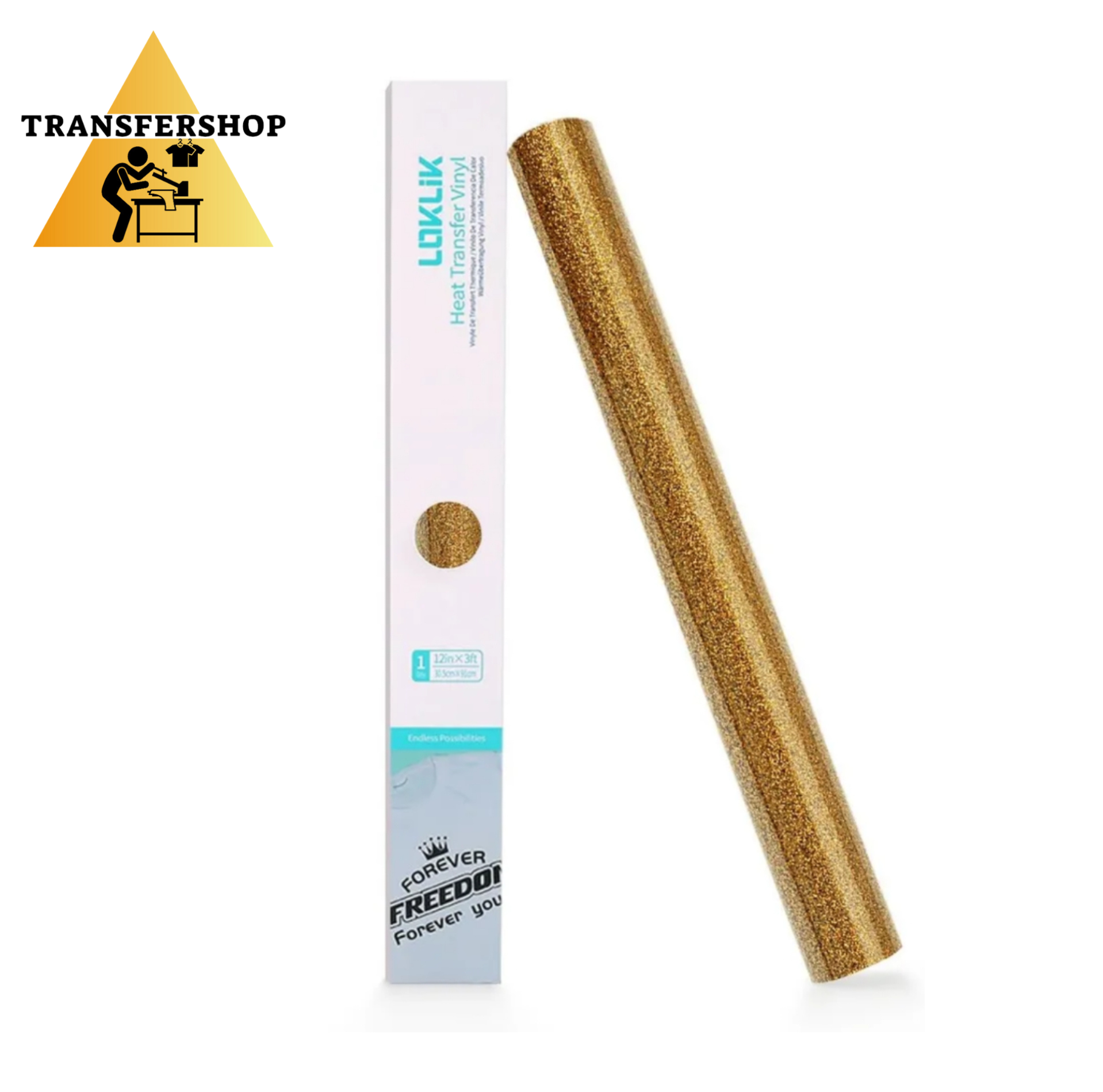 Термотрансферная пленка Золото глиттер 30.5см*91 см