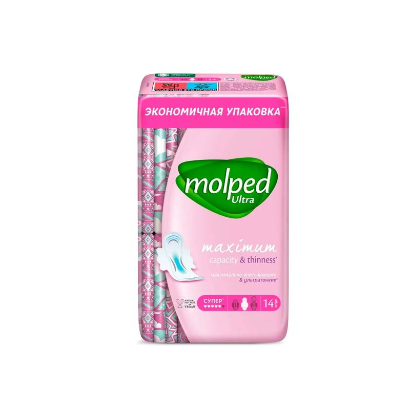 Прокладки гигиенические MOLPED Ultra super 14 шт