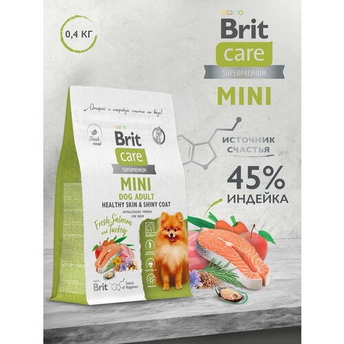 Brit Сухой корм Care Mini Adult Sterilised. Metabolic для стерилизованных собак мини-пород с индейкой, 0.4кг